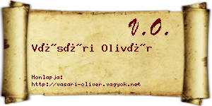 Vásári Olivér névjegykártya